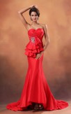 Sexy Sweetheart Taffeta Mermaid Gown With Sequins and Back Keyholes