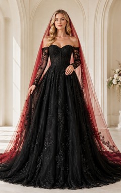 Vestido de novia bohemio, elegante y de manga larga, edición B, corte A, encaje.