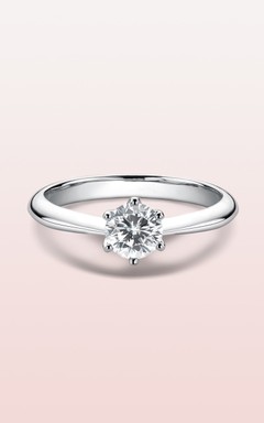 Alliances solitaires rondes en argent 925