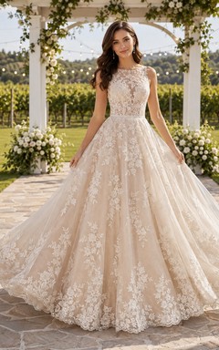 Vestido de novia formal de baile con escote cuadrado, vestido de novia romántico