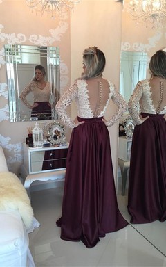 Superbes robes de bal longues en dentelle et perles