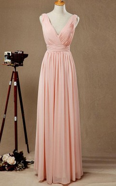 Robe longue en mousseline