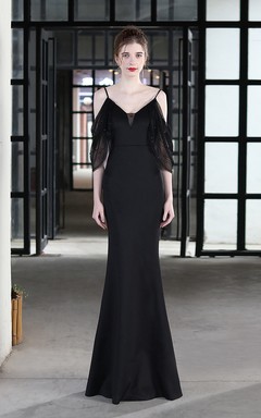 Toast Dress Bride Long Sling Thank You Banquet Slim Fishtail Skirt Wedding Car Model Exhibition Dress