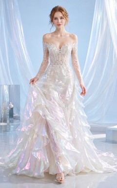 Vestido de novia bohemio romántico elegante con escote corazón, edición D, corte A y encaje.