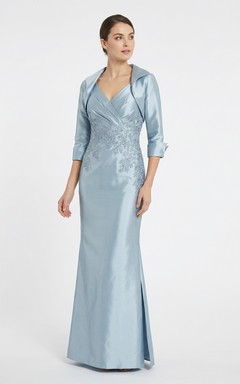Satin Mother of the Bride Dress with Jacket