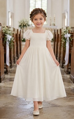 Prinzessinnen-Tüllkleid mit Spitzenoberteil, Ballkleid für Blumenmädchen mit Rundhalsausschnitt und wadenlangem Rock