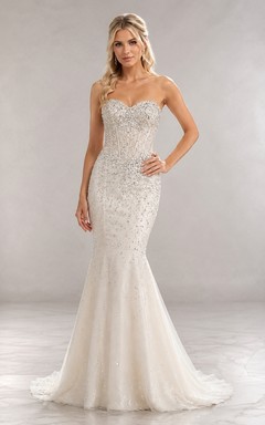 Mermaid a Elegant Bridal Formal Ceremony Wedding Dress