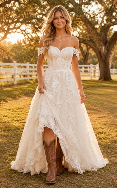 Maternity Wedding Dress V-Neck Flutter Lace Sleeve Sunset Beach Bridal Gown
