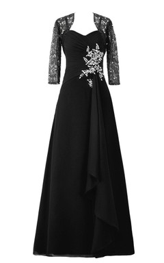 Ärmelloses Chiffonkleid mit passender, transparenter Jacke