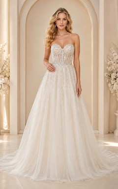 Vestido de novia elegante de corte A para ceremonia formal