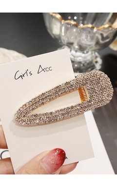 Glänzender und moderner Kopfschmuck in Gold/Silber/Perlen