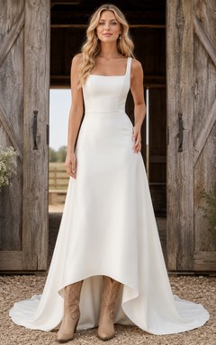 Robe de mariée de maternité en dentelle à manches longues et col en V, style jardin, avec traîne trapèze.