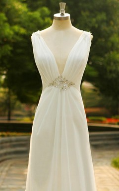 Mermaid Floor-Length Straps V-Neck Court Train Zipper Corset Back Straps Chiffon Lace Sequins Dress
