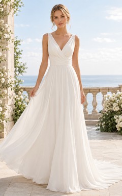 Robe de mariée en tulle, coupe trapèze, décolleté cœur, sans manches, traîne chapelle