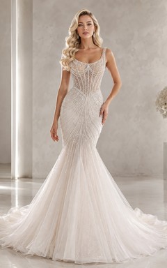 Simple A-line Strapless a Elegant Bridal Wedding Dress