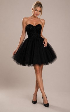 Vestidos cortos negros de graduación | Vestido de fiesta de graduación de talla grande para el baile de bienvenida de 9.º grado
