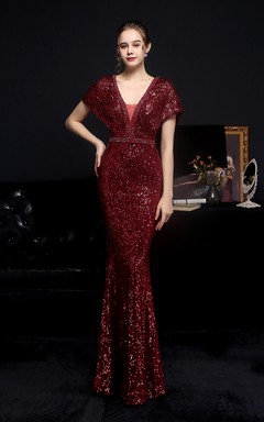 Vestido de noche elegante de otoño con cola de pez, lentejuelas a cuadros, ideal para banquetes.