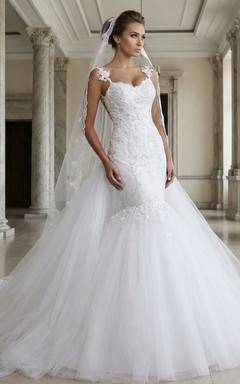 Mermaid Bridal Detachable Dress with Matching Wedding Veil