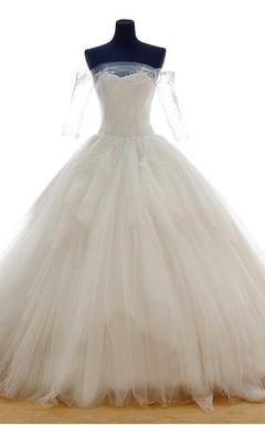 Tulle A-Line Sweetheart Sleeveless Dress With Lace-Up Back