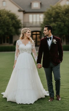 Gemütliches Boho-Brautkleid für den Winter