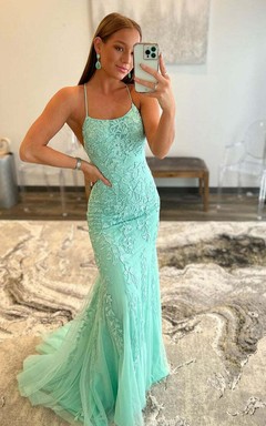 Lace Spaghetti Sheath Tulle Casual Dress