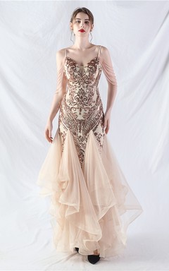 Handgefertigte Perlen, festes Netz, Positionierungsblumenperlen, Spleißnetz, heißes Tanz-Feier-Performance-Kleid