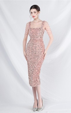 Craft Sequined Velvet Bottom Imitation Handmade Fantasy Sequin Evening Dress Daily Mini Dress