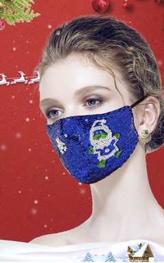 Non-medicial Sequin Christmas Cotton Reusable Face Mask In 7 Colors