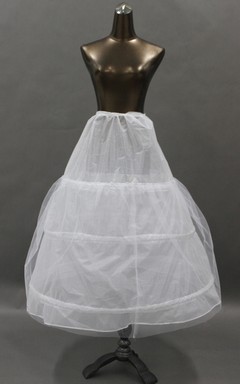 Bridal Wedding Dress Lining Skirt with Three Steel Ring Plus A Layer Of Tulle