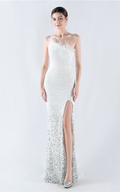 Robe de soirée en satin à baleines ornée de diamants et de fleurs, taille haute, pour réunion annuelle et mariage