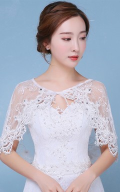 Neuer Braut-Schulter-Armstola mit Diamanten aus Spitze für Frühling und Sommer