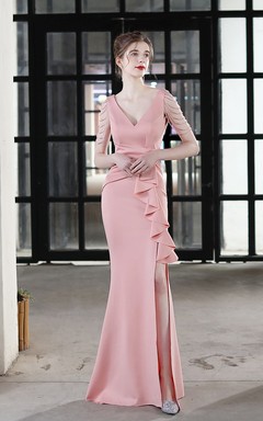 Toast Dress Bride Long Sling Thank-You Banquet Slim Fishtail Skirt Wedding Car Model Exhibition Dress
