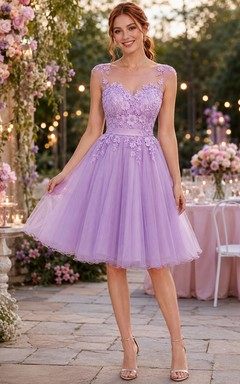 Lilac Illusion Tulle Birthday A-Line Dress