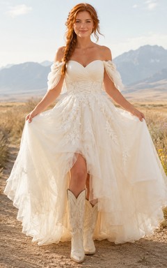 Umstandsbrautkleid, hochgeschlossen, ärmellos, aus Spitze und Tüll, Gartenkleid mit Illusionsrücken