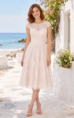 Vestido de novia de gasa para playa, corte en A, escote en V, sin mangas, cola de corte, espalda baja en V.
