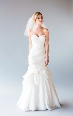 Simple Short Mesh Wedding Veil