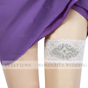 European And American Wide Beaded Lace Elastic Bridal Garter Within 16-23inch