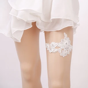 European And American Princess Sexy White Lace Elastic Bridal Garter Within 16-23inch