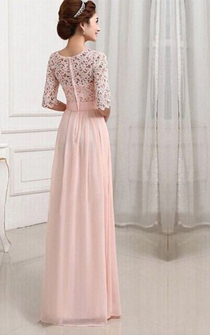 Modest Bridesmaid Dresses Dress Nour 2017 Long Modest Bridesmaid Dresses With Half Sleeves Lilac A Line Floor Length Lace Chiffon