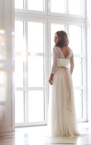 Simple Style Wedding Dress with Sleeve, Simple Sleeves Bridal ... Simple Style Wedding Dress with Sleeve, Simple Sleeves Bridal ...