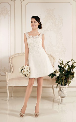 Affordable Short Length Wedding Dress, Cheap Mini Bridals Dresses ...