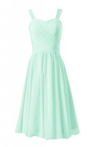 Mint Pale Green Color Formal Dress Prom Dresses Dorris Straps Sweetheart Criss Cross Short Dress With Zipper Back