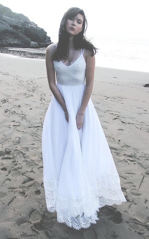 Ethereal Wedding Dress Dresses Dorris Bell Sleeve Chiffon Lace Weddig Dress