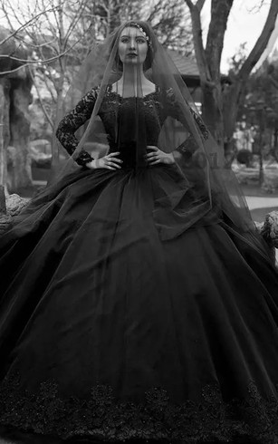 Black Lace Wedding Dress