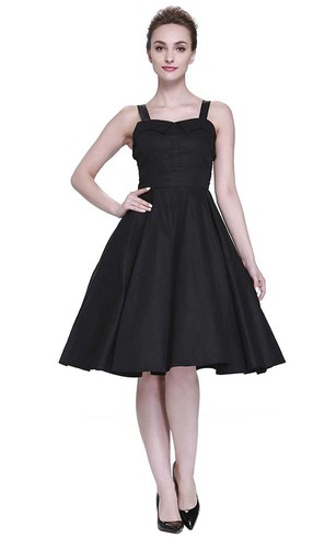 Short Black Bridesmaid Dresses Free Swatches Dorris Wedding Simple Sleeveless Square Neck A Line Knee Length Dress