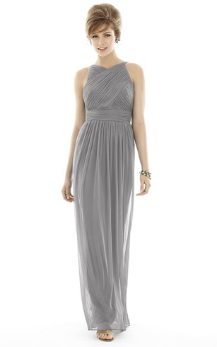 Long Silver Bridesmaid Dresses