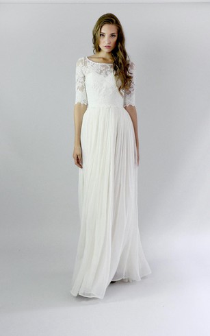 Image for wedding dress simple with sleeves