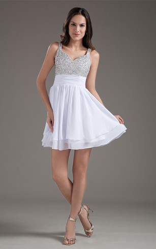 White Short Formal Dresses