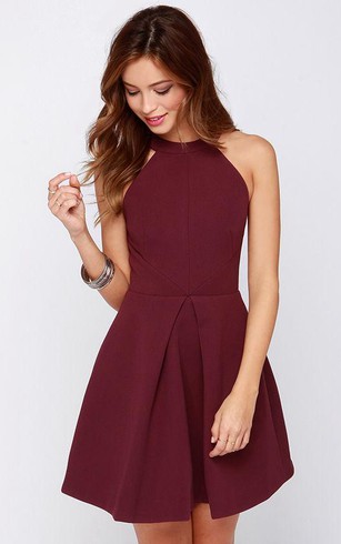 Short Maroon Bridesmaid Dresses 7