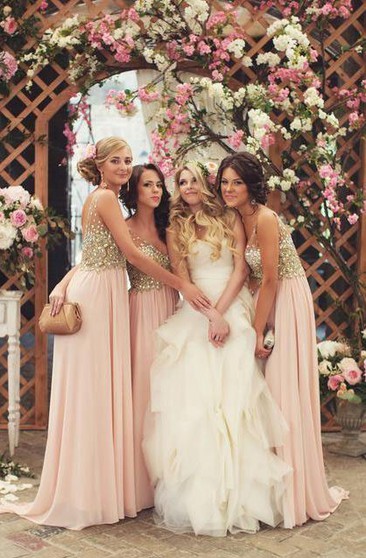 Cheap Country Bridesmaids Dresses Retro Bridesmaid Gowns